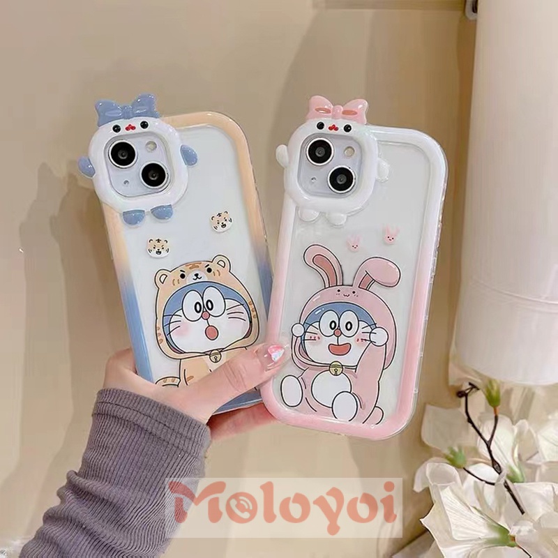 Soft Case TPU Motif Kartun Animasi Doraemon 3D Untuk IPhone XR 7 8 14 Plus 11 13 12 14 Pro MAX X 6 6S Plus XS MAX SE 2020