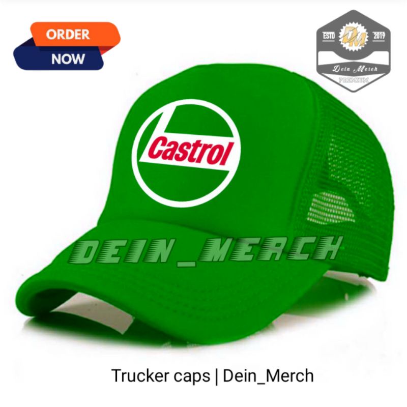 Topi CASTROL oil logo trucker - Topi trucker castrol | Topi racing | Topi motogp | Topi balap | Topi