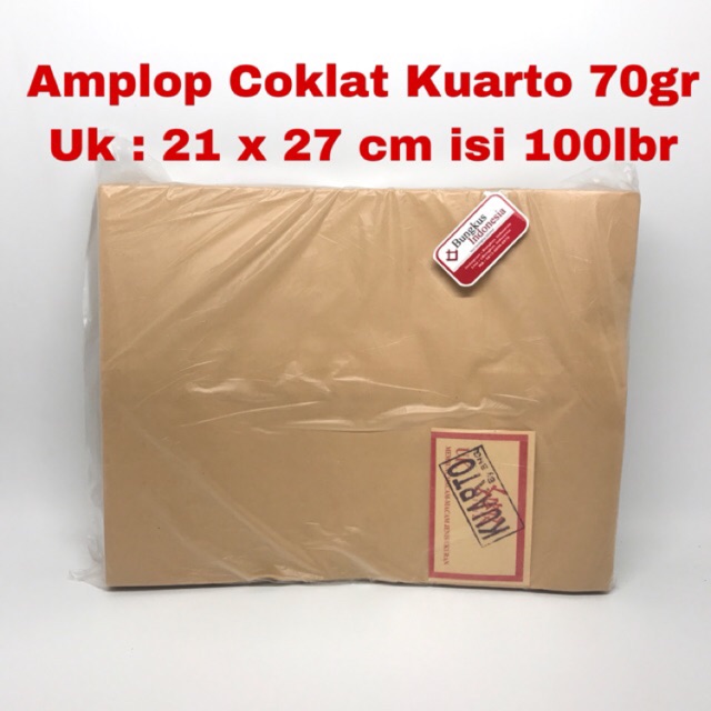 

Amplop Coklat Kuarto / amplop coklat kwarto (21x27cm) RJ4