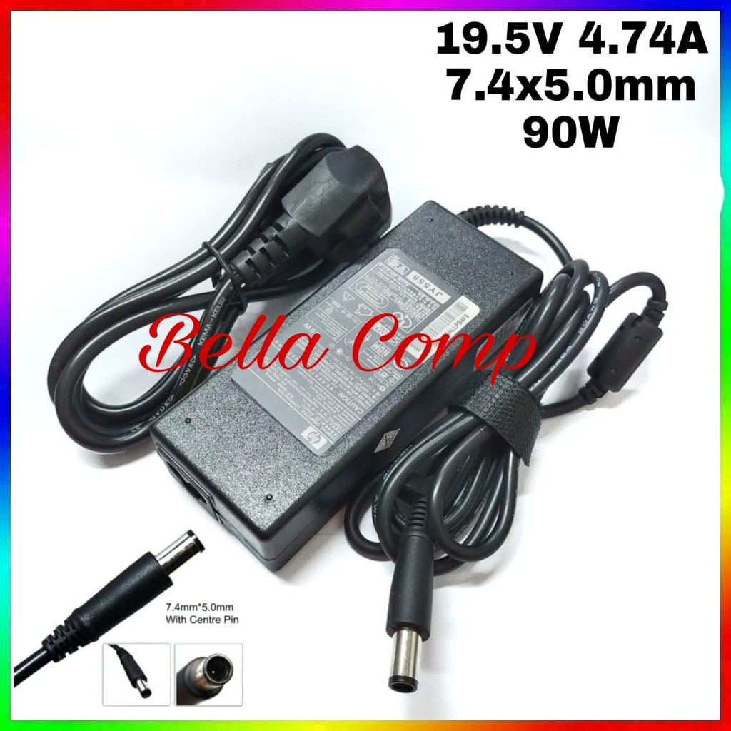 Charger Casan Adaptor Laptop Hp Pavilion DV8000 DV8026EA DV8230CA HP Pavilion Dv4 Dv4z Dv5 Dv6 Dv7 Dm1 Dm4 G4 G6 G7 M6 M7 DV6-6C35DX DV6-6C50US DV6-7134NR DV6-7137NR G4-2235DX M6-1045DX M7-1015DX 19.5V 4.74A Original