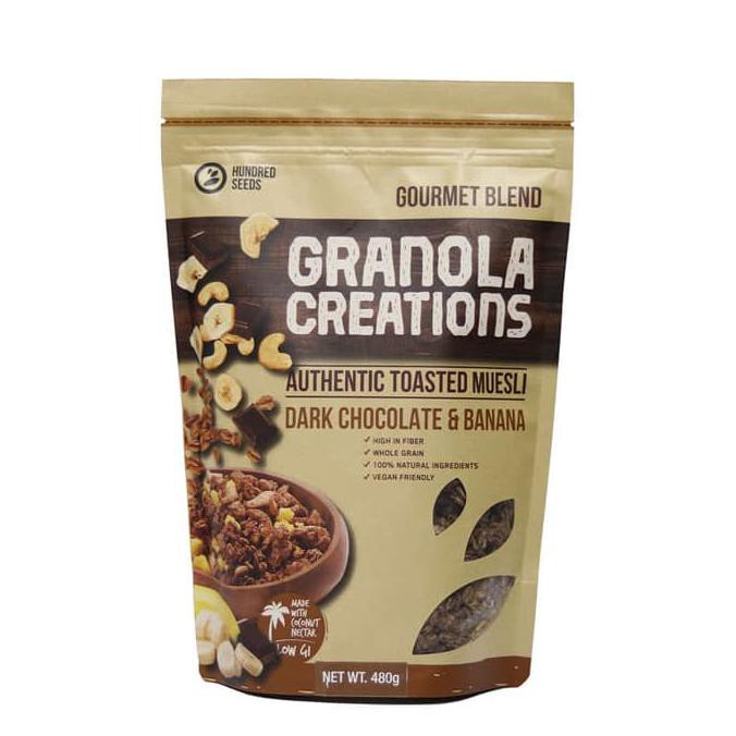 

THE BEST Granola Creation-Dark Chocolate Banana Gourmet Mix 400 gr MURAH