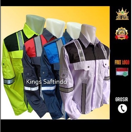 BAJU SERAGAM SAFETY KOMBINASI REFLEKTOR 3M