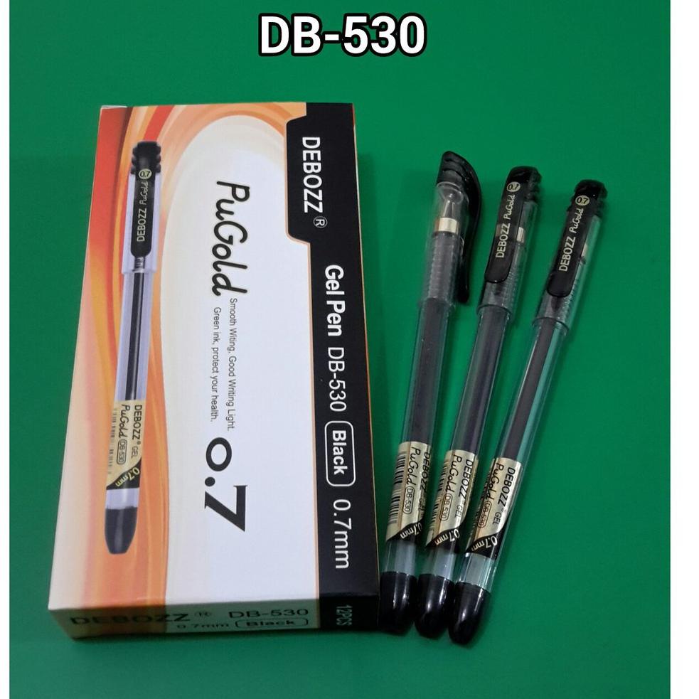 

61n<> 1 Lusin/ 12 Pcs/ Bolpen Pulpen/ Pena Gel Debozz DB-530 550/ 1 Box Isi 24 Refill/ Isi Ulang GR 530 GR530 0.7
