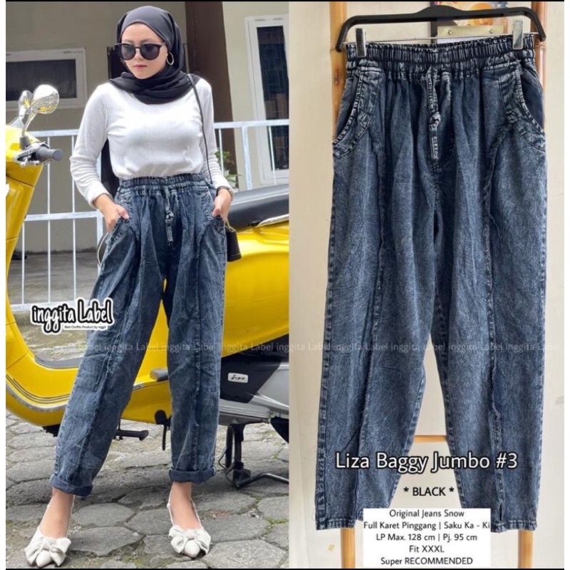 Liza Baggy CELANA WANITA JEANS KOREA STYLE