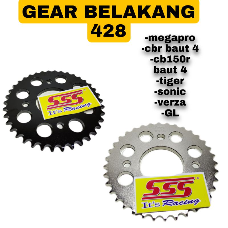 Gear SSS (Belakang) 428 : MEGAPRO, NMP, CB150R, CBR150, VERZA,TIGER,GL