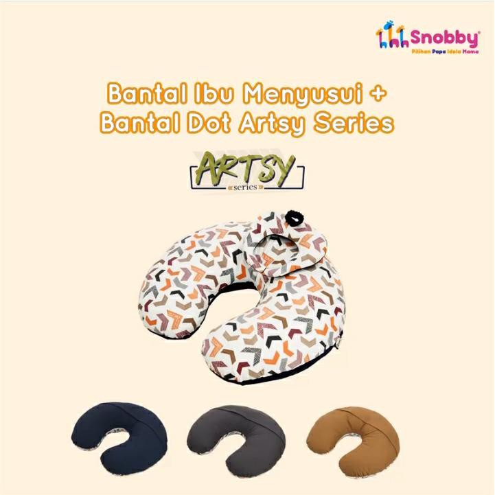 Snobby  TPB5822 Bantal Ibu Menyusui + Bantal Dot Artsy Series