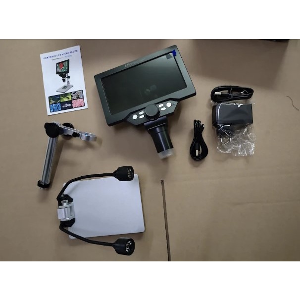 IDN TECH - KKMOON Mikroskop Digital 12MP 1200X with Monitor &amp; Metal Stand - G1200