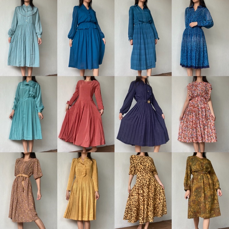 Dress Vintage Wanita / Vintage style wanita