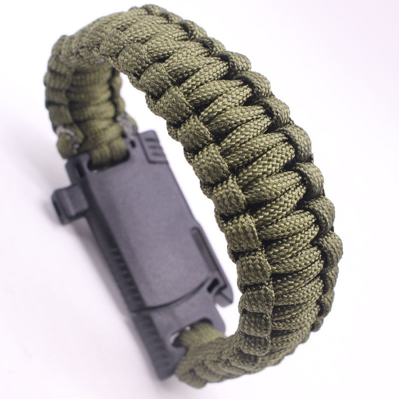 Gelang Kompas Multifungsi Outdoor Survival Umbrella Rope Bracelet - HJT41 - Camouflage