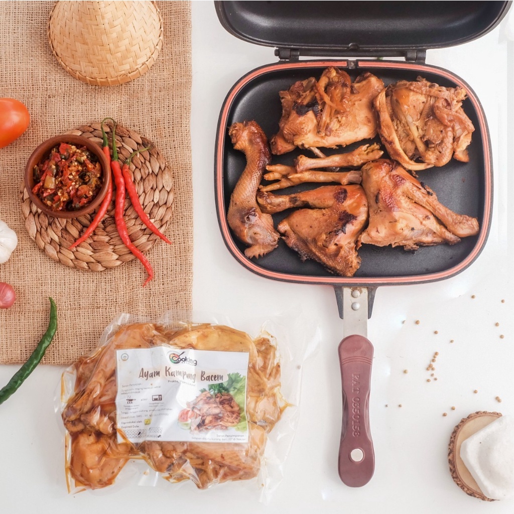 

Frozen Food Ayam Kampung Bacem Utuh 1 Ekor / Ayam Kampung Halal / Ayam Kampung Dengan Ceker & Kepala