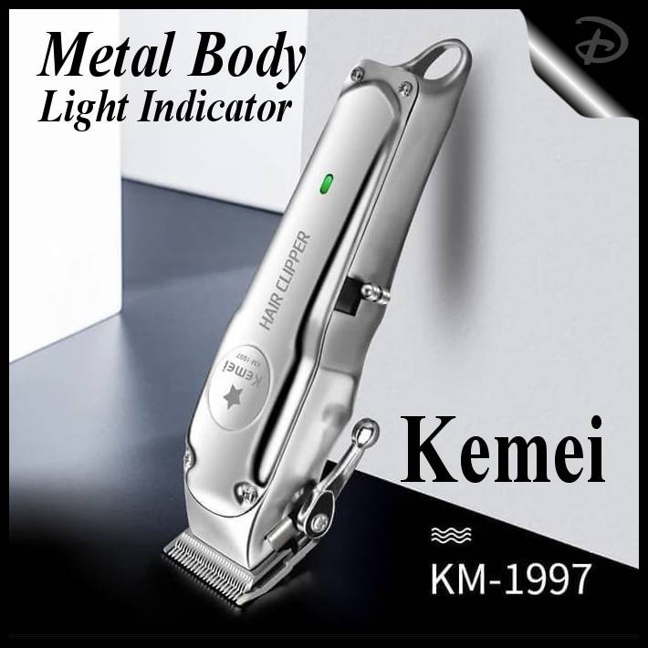 KEMEI KM 1997 Alat Mesin Cukur Rambut metal body KM1997 KM-1997 ORIGINAL