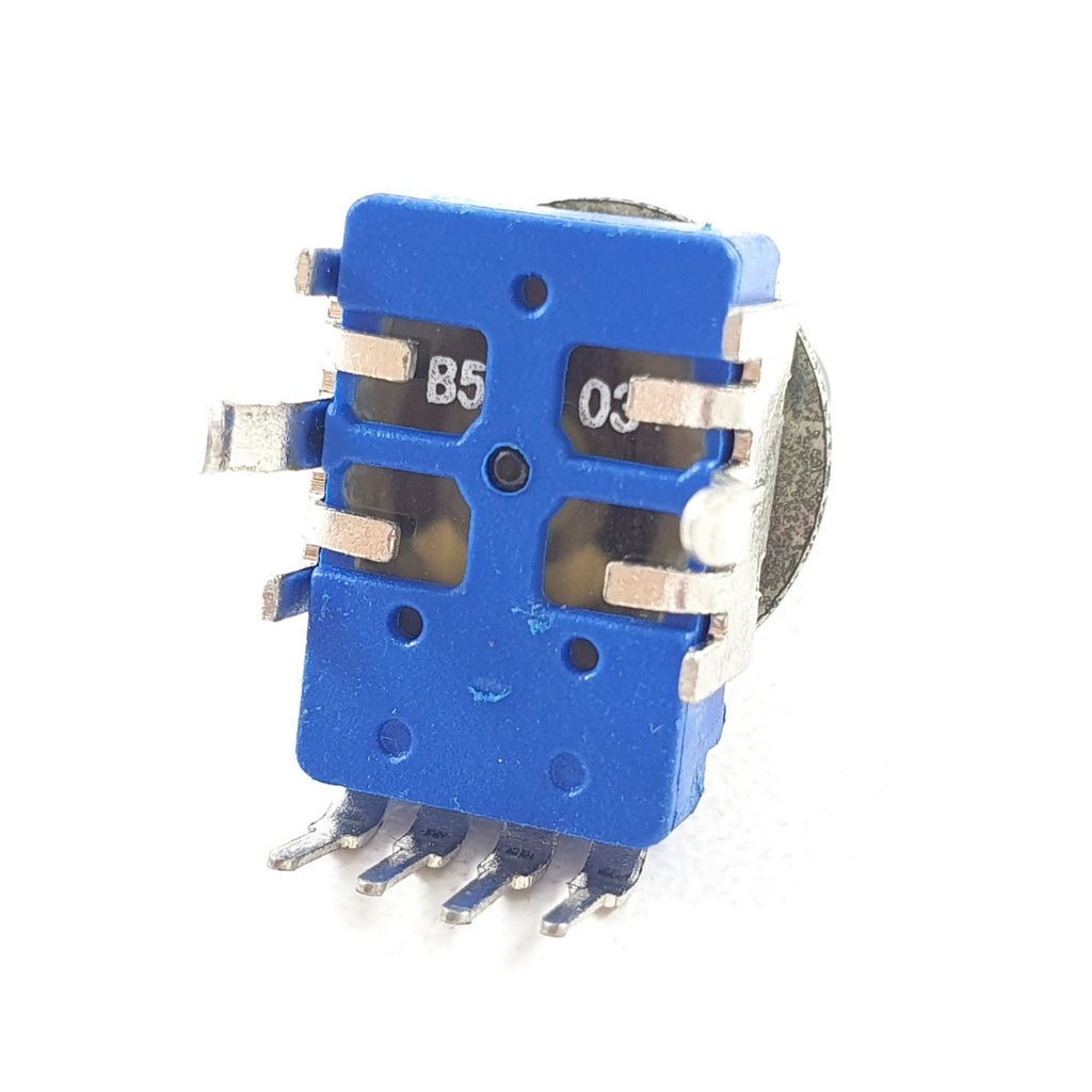 Potensio 4 pin 50k Drat Stereo Kaki 4 Tekuk Segi Biru 503