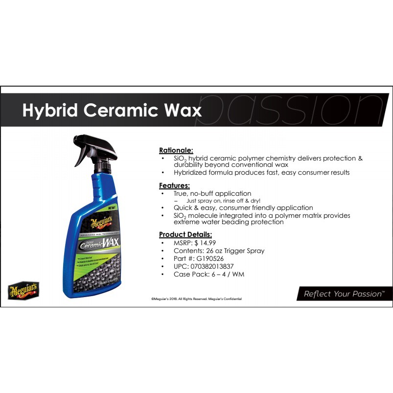 Meguiars Hybrid Ceramic Wax 250 ml Spray Wax SiO2 Efek Daun Talas Hydrophobic MURAH