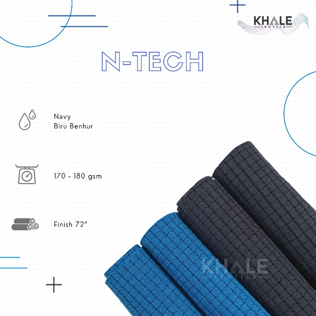 Bahan Kain Drifit Ntech / Dropneedle Navy Benhur Premium Jersey Doupnidle Dryfit Polyester