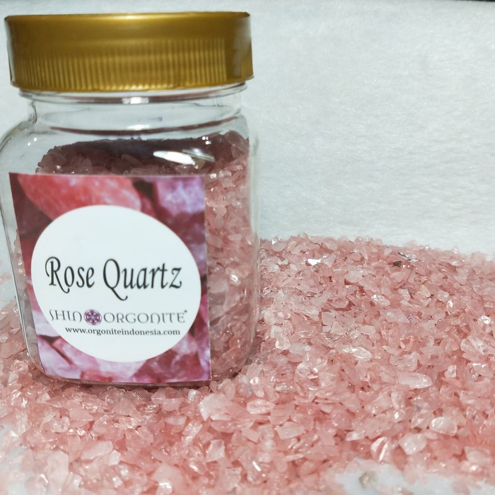Bahan orgonite - batu kristal rose quartz