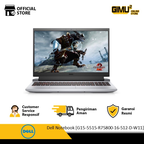 Dell G15 Gaming Ryzen 7 sereis [G15-5515-R75800-16-512-D-W11-15.6"FHD]