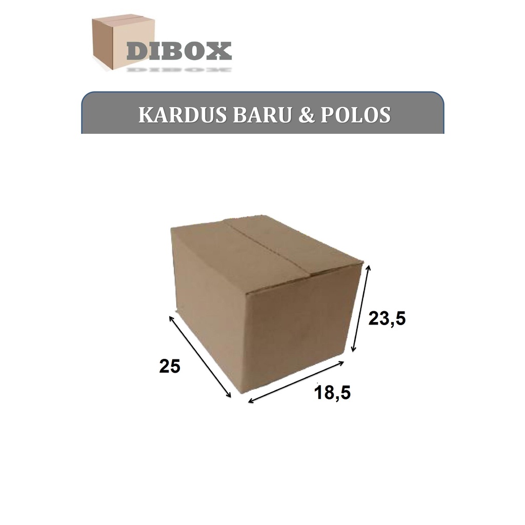 

KARDUS/BOX KARTON POLOS UKURAN 25 X 18,5 X 23,5 CM SINGLE WALL
