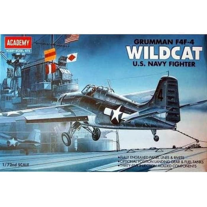 Academy Grumman F4 Wildcat 1/72 scale Base Stand included Model Kit
