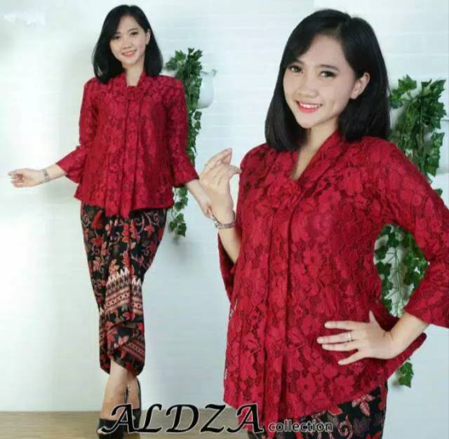 REALPICT~Setalan Kebaya Kutubaru Floy Rok Prempuan Lilit / Kebaya Prempuan Brokat Muslim / Kebaya Mo