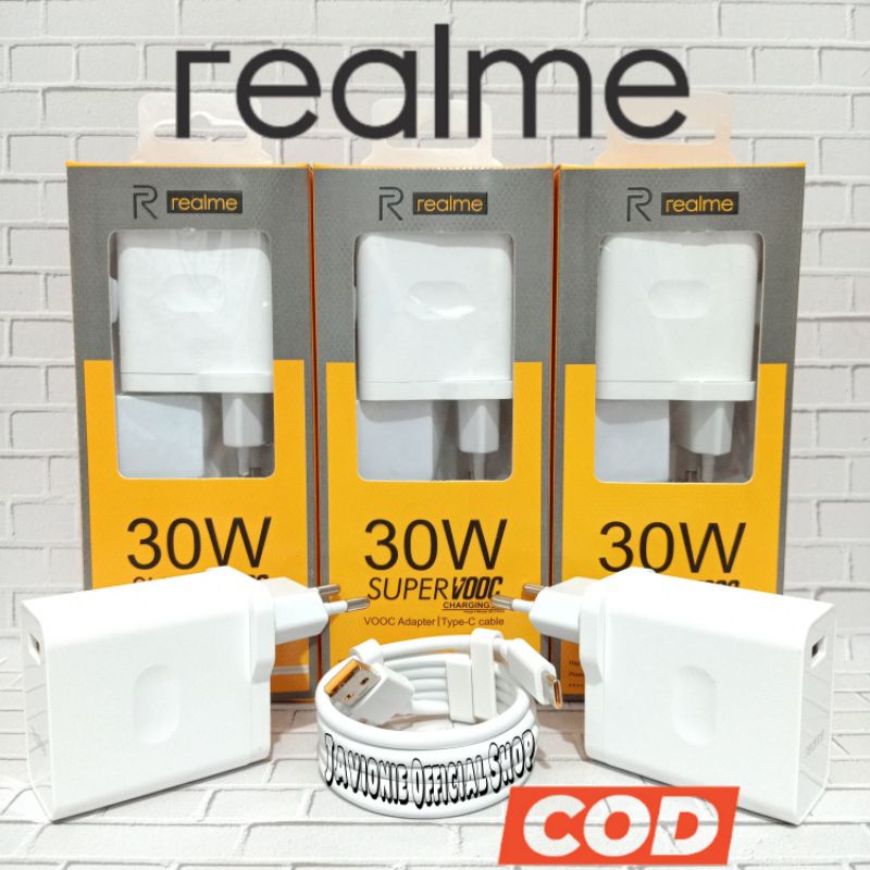 Charger Casan Cas REALME 6 7 8 9 10 ORIGINAL 30W 65W Super DART VOOC TYPE C Fast Charging