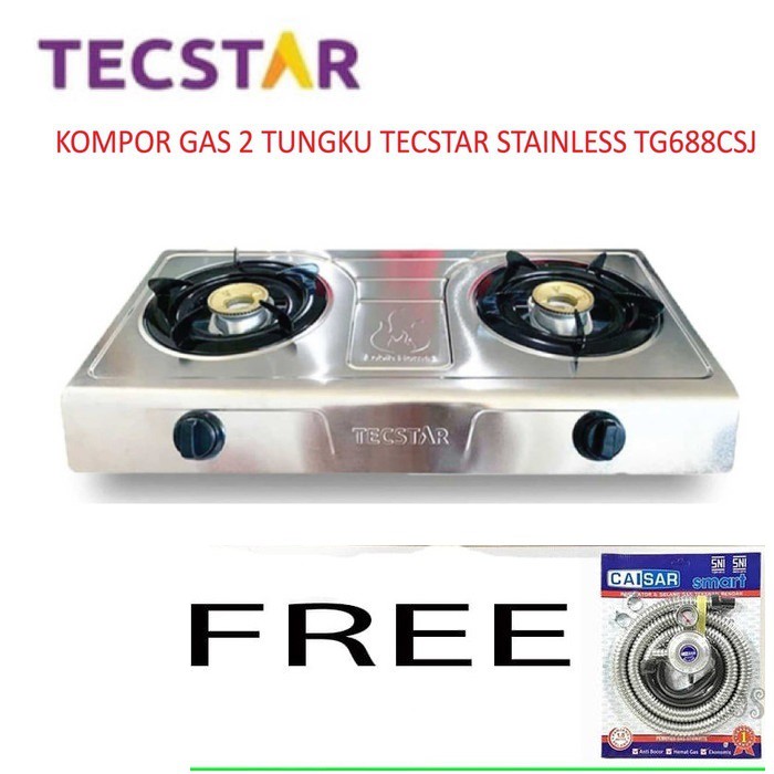 PROMO TECSTAR TG-688 CSJ Kompor 2tungku free Selang Regulator SNI