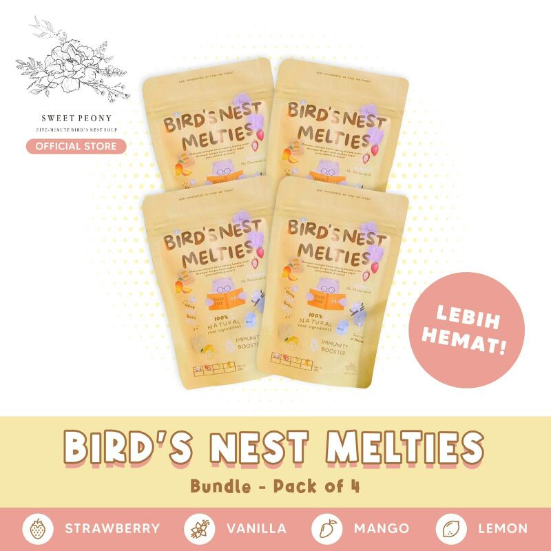 

NatureNest Bird's Nest Melties (snack anak isi sarang burung walet) Bundle isi 4
