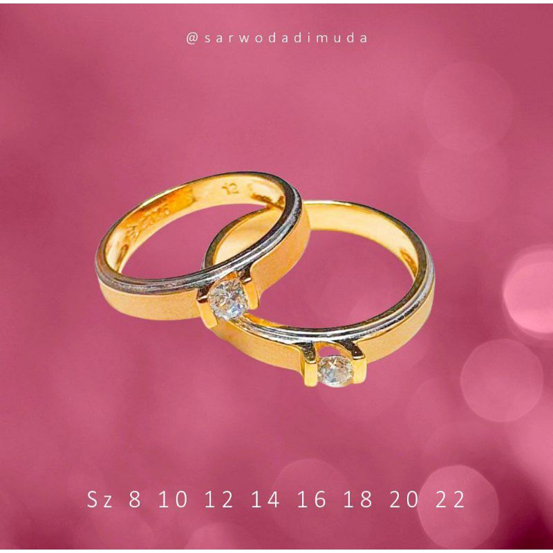 Cincin Emas Gift Hadiah Weeding Pernikahan Investasi Tunangan ± 2 Gram