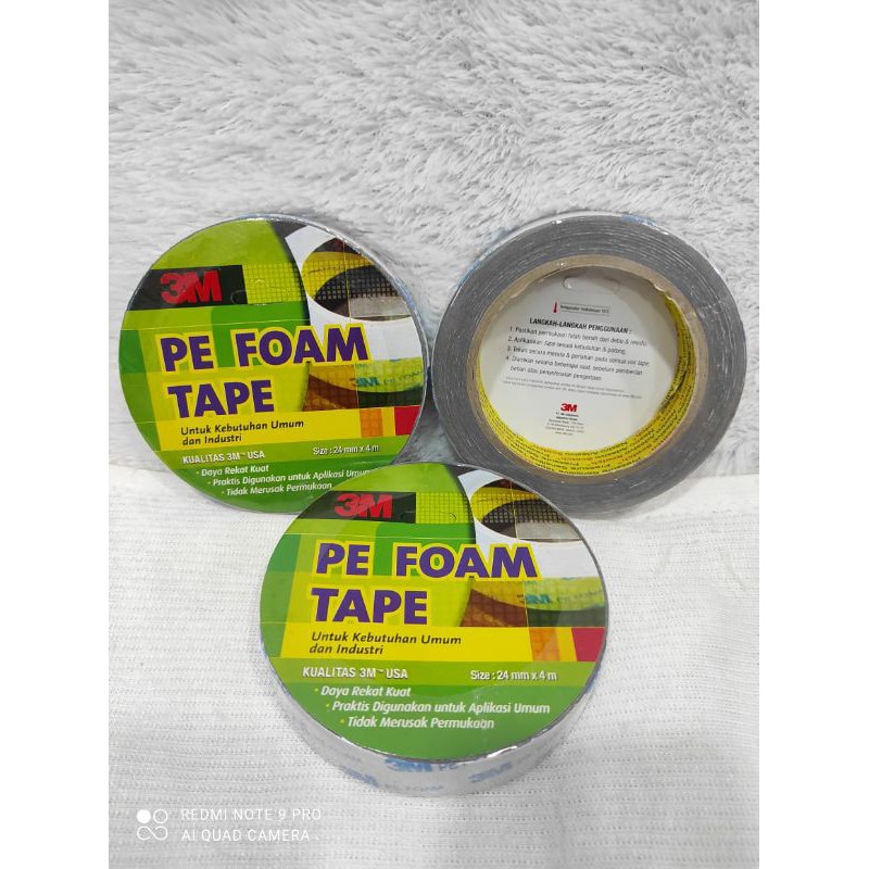 

3M 1600 T Double PE Foam Tape tebal:1.0mm,Size 24mmx4m