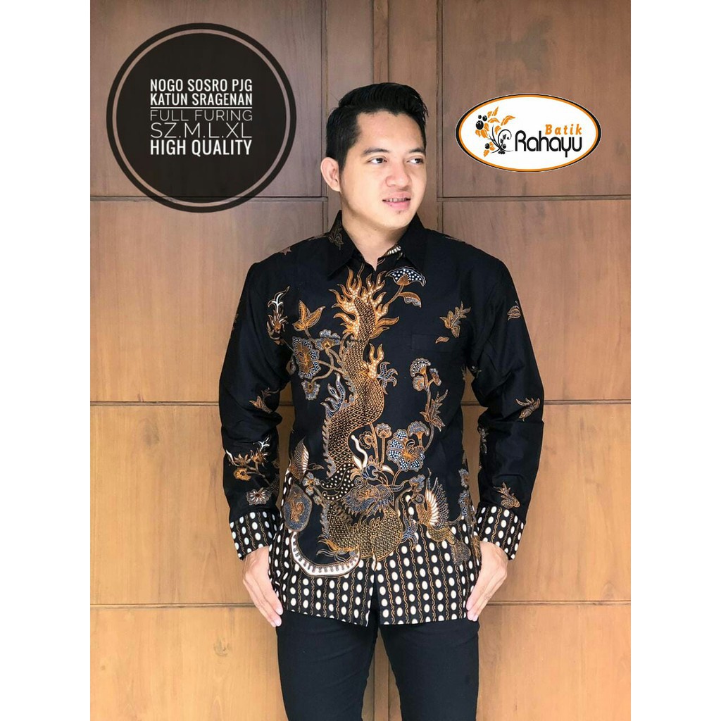 NOGO SOSRO KEMEJA BATIK PRIA / LENGAN PANJANG /13.3