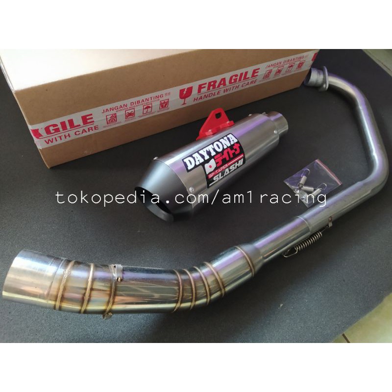 knalpot racing Daytona slash gp taper Gsx 150 r150 150r satria f fu Sonic tiger verza megapro fullse