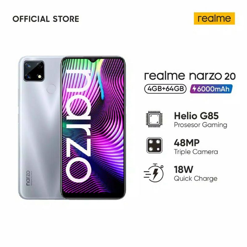 LMSHOP - REALME NARZO 20 RAM 4/64GB