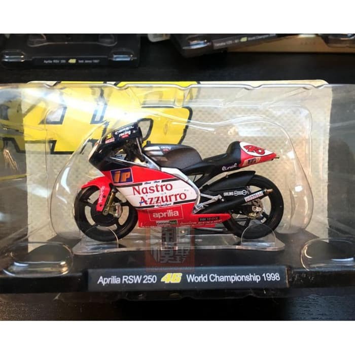 Diecast Miniatur Motogp Leo Models Valentino Rossi 1998 Aprilia RSW250