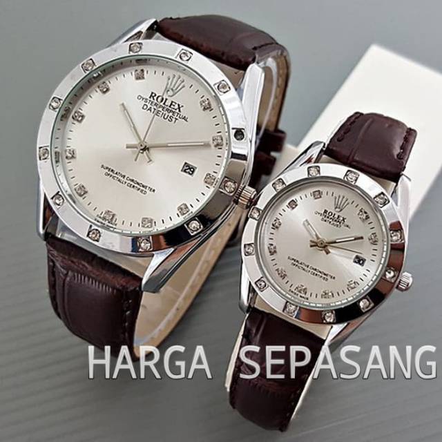 Jam Tangan kapel Rolex jm tanggan cuple j copel Kulit