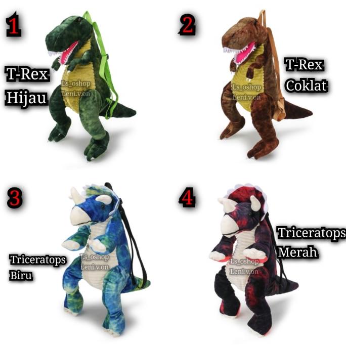 Tas Karakter Dino / Tas Dinosaurus / Tas Ransel Anak / Tas Boneka Dino