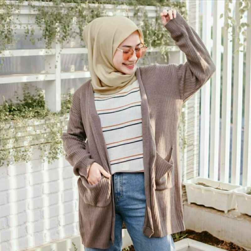 Long cardigan | Cardigan rajut panjang | Long cardy