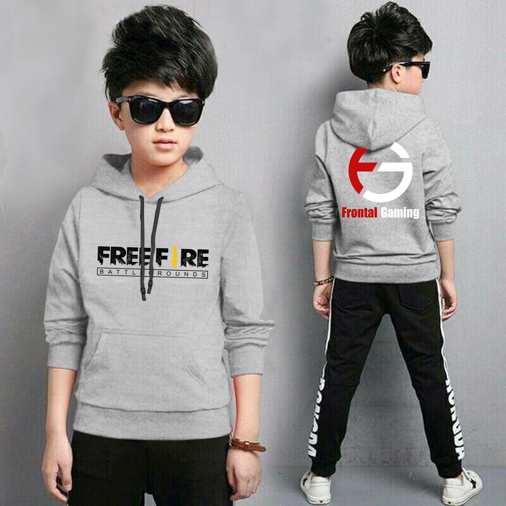 Hoodie Anak Frontal Gaming Anak Gaming Bahan Fleece Tebal /Jaket Anak Laki Laki/Jaket Anak Terbaru/4-11 TAHUN(FLAVA_STORE)