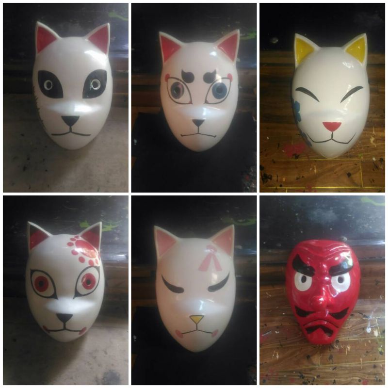 Topeng Mask Anime Demon Slayer  Kimetsu no Yaiba  Jepang Cosplay