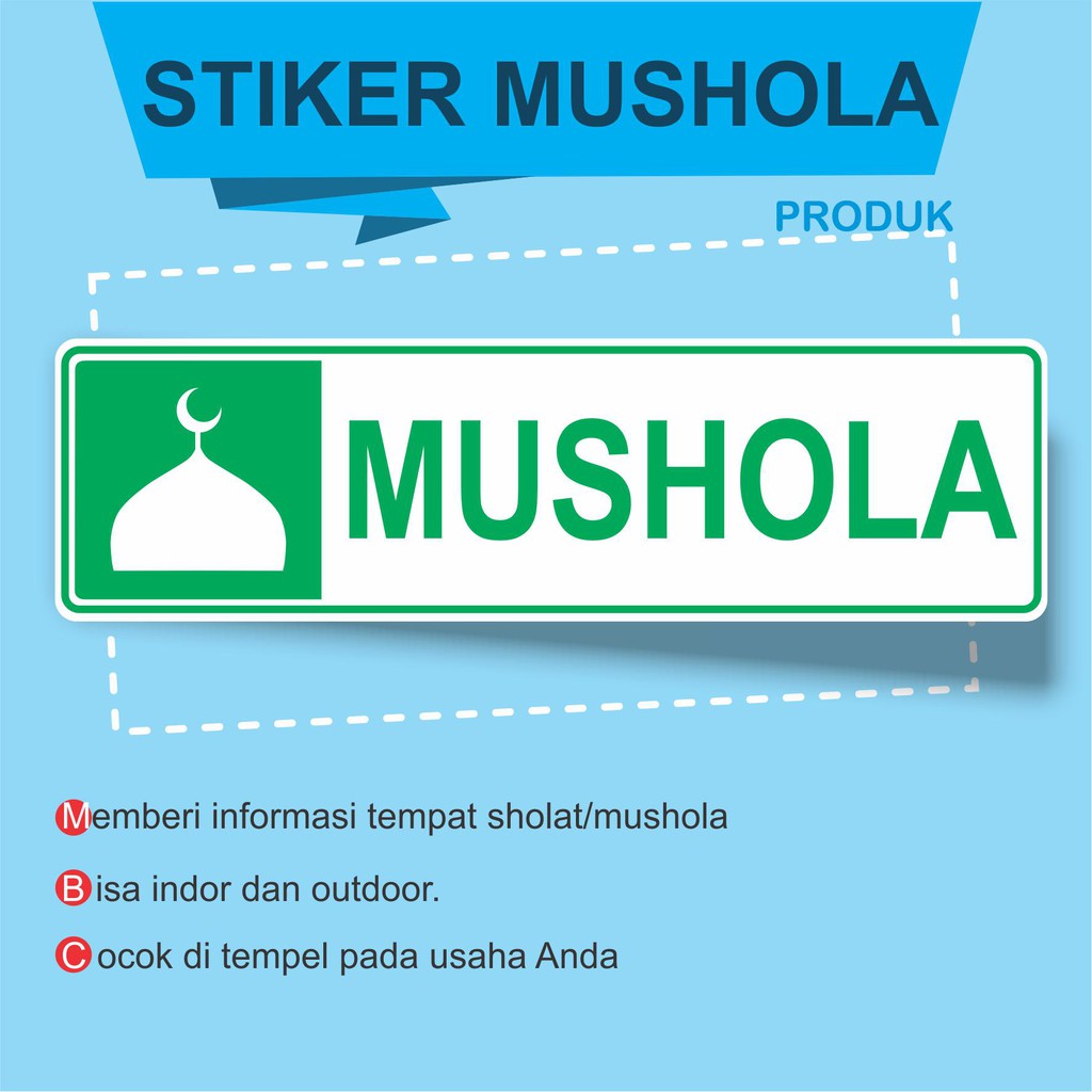 

STIKER PETUNJUK TEMPAT MUSHOLA UNTUK KANTOR / USAHA