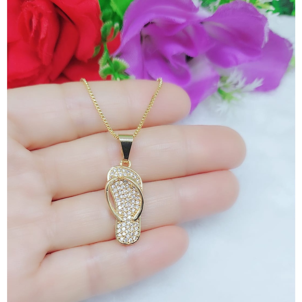 Xuping Kalung Dan Liontin motif sandal