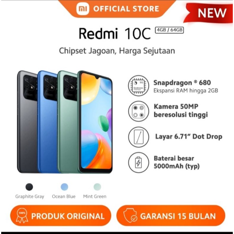 HP second Redmi 10C ram 4/64 Gray