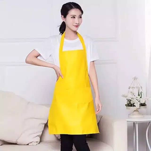 APRON / CELEMEK MASAK, CAFE, BARISTA FULL BODY WARNA WARNI BAHAN DRILL