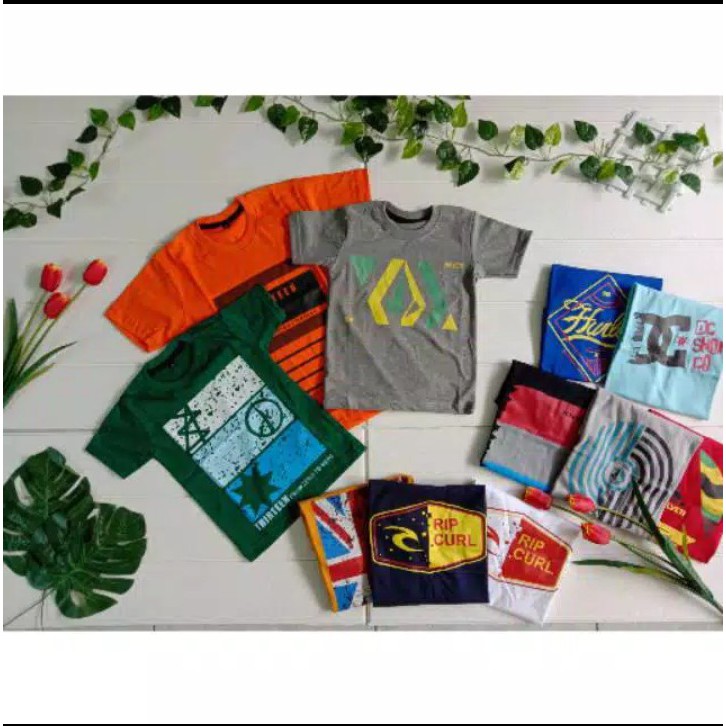 Kaos distro surfing anak 1-8th kaos anak laki laki