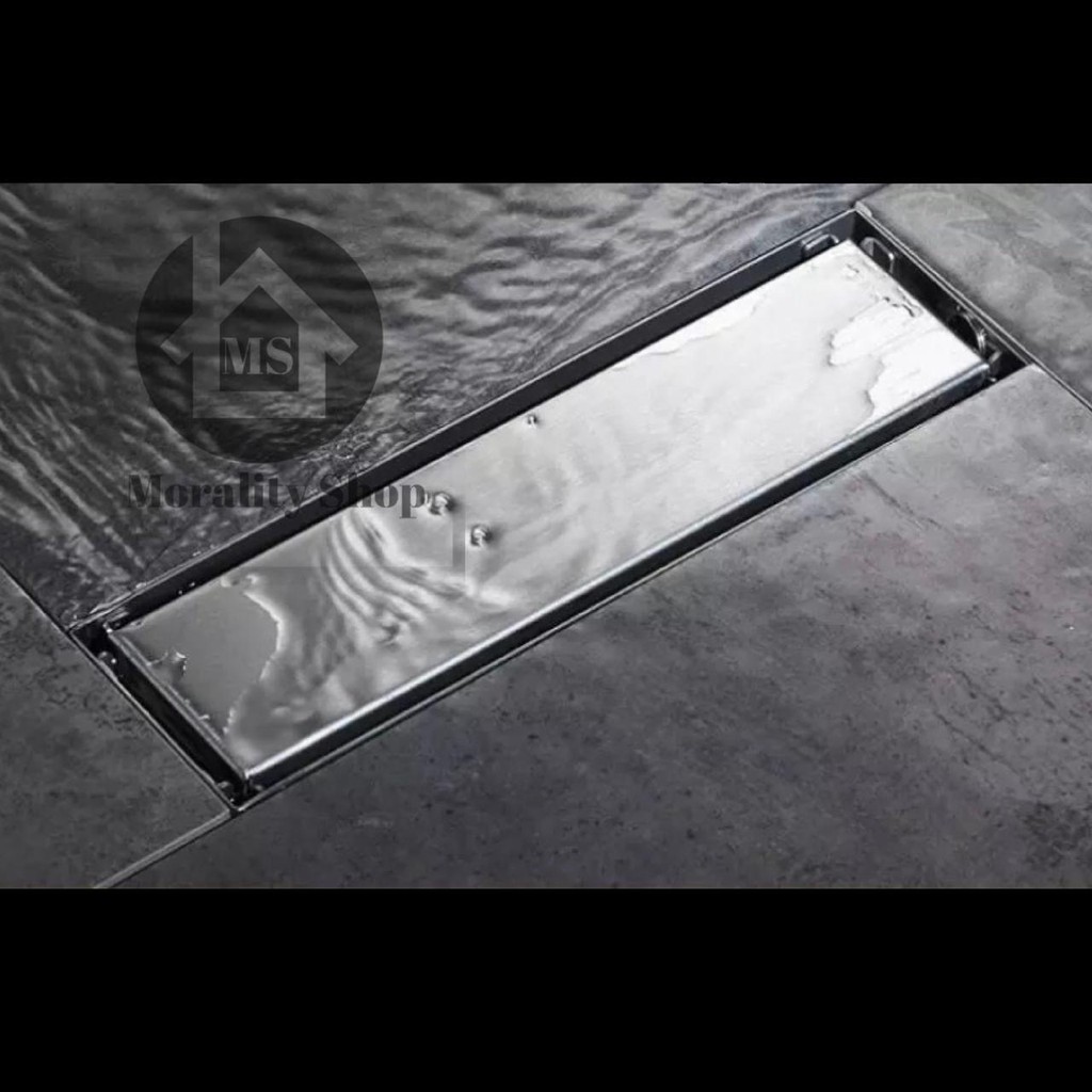 Smart Drain 30cm stainless 304 Minimalis T93/F90 - Floor tile Drain saringan got air stenlis