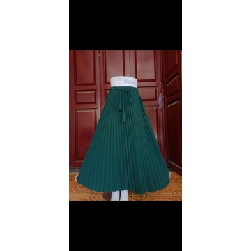 rok plisket premium import kosibo creep-Hijau Botol