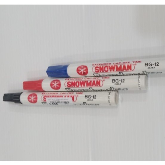 

SPIDOL BG-12 WHITE BOARD SNOWMAN BIRU/HITAM/MERAH PERBIJI