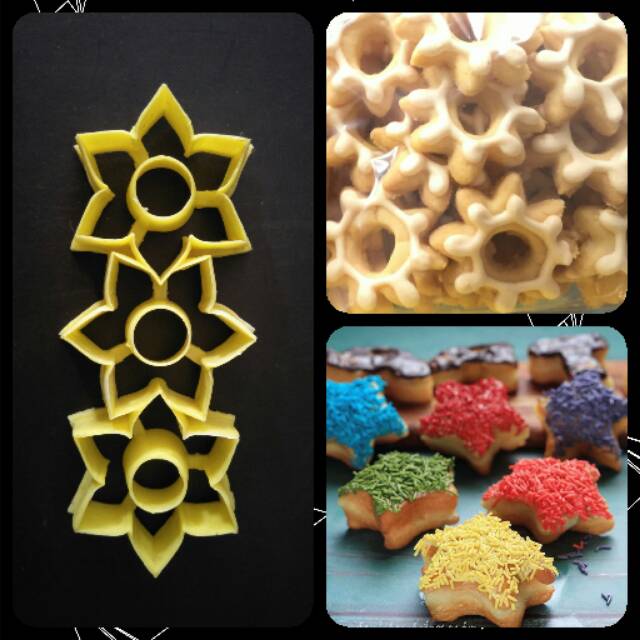 Cutter Cetakan Kue Kering Bentuk Donat Bintang Mini