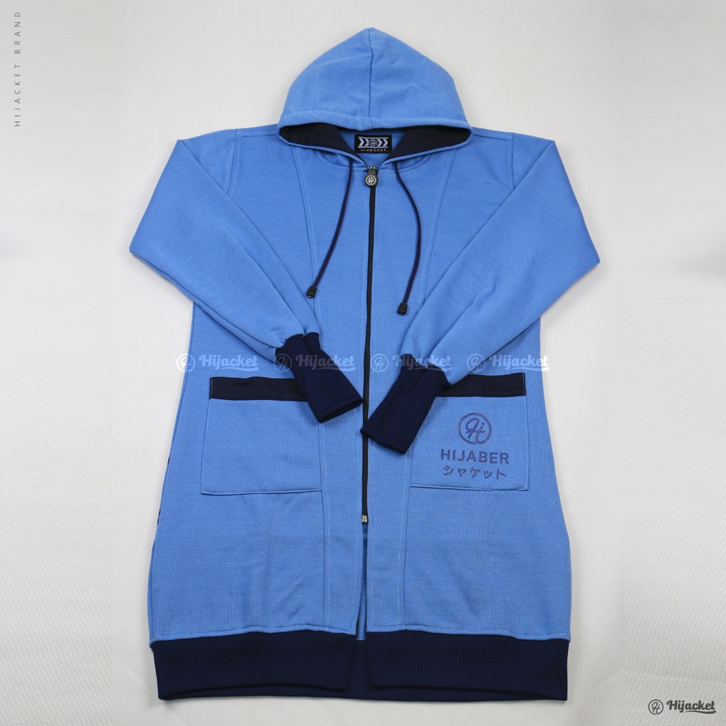 Hijacket® Yukata | Original | Jaket Hoodie Wanita Handsock Premium Fleece-SKY BLUE