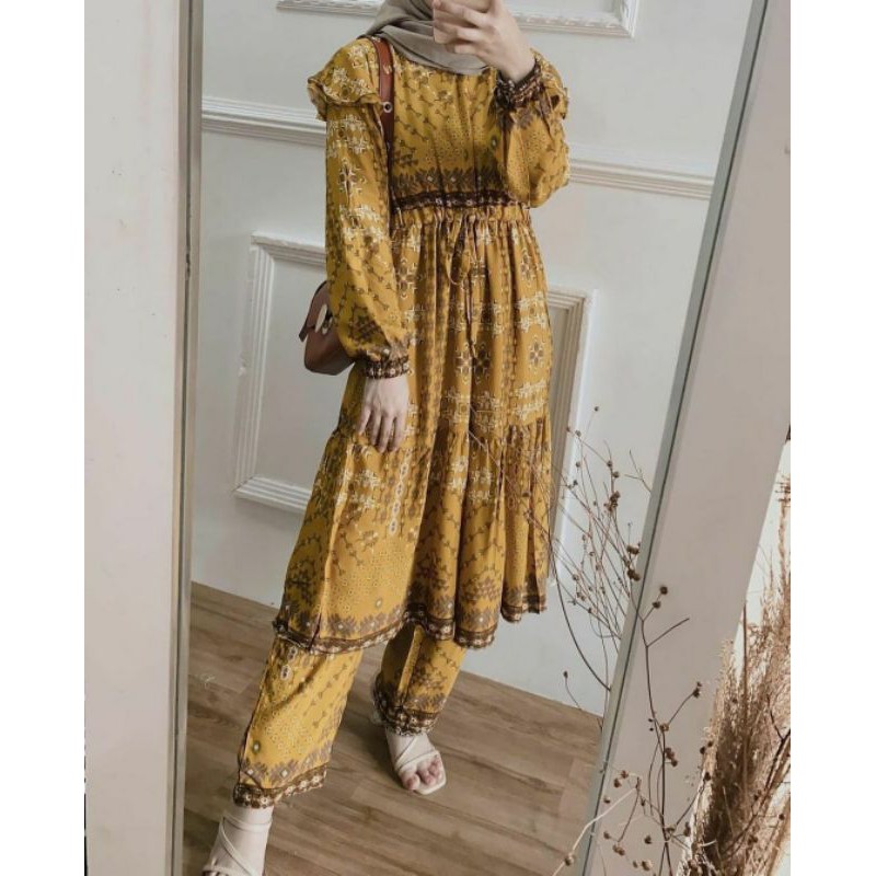 ( BISA COD ) FICUS SETUNIK ORI / ONE SET TUNIK