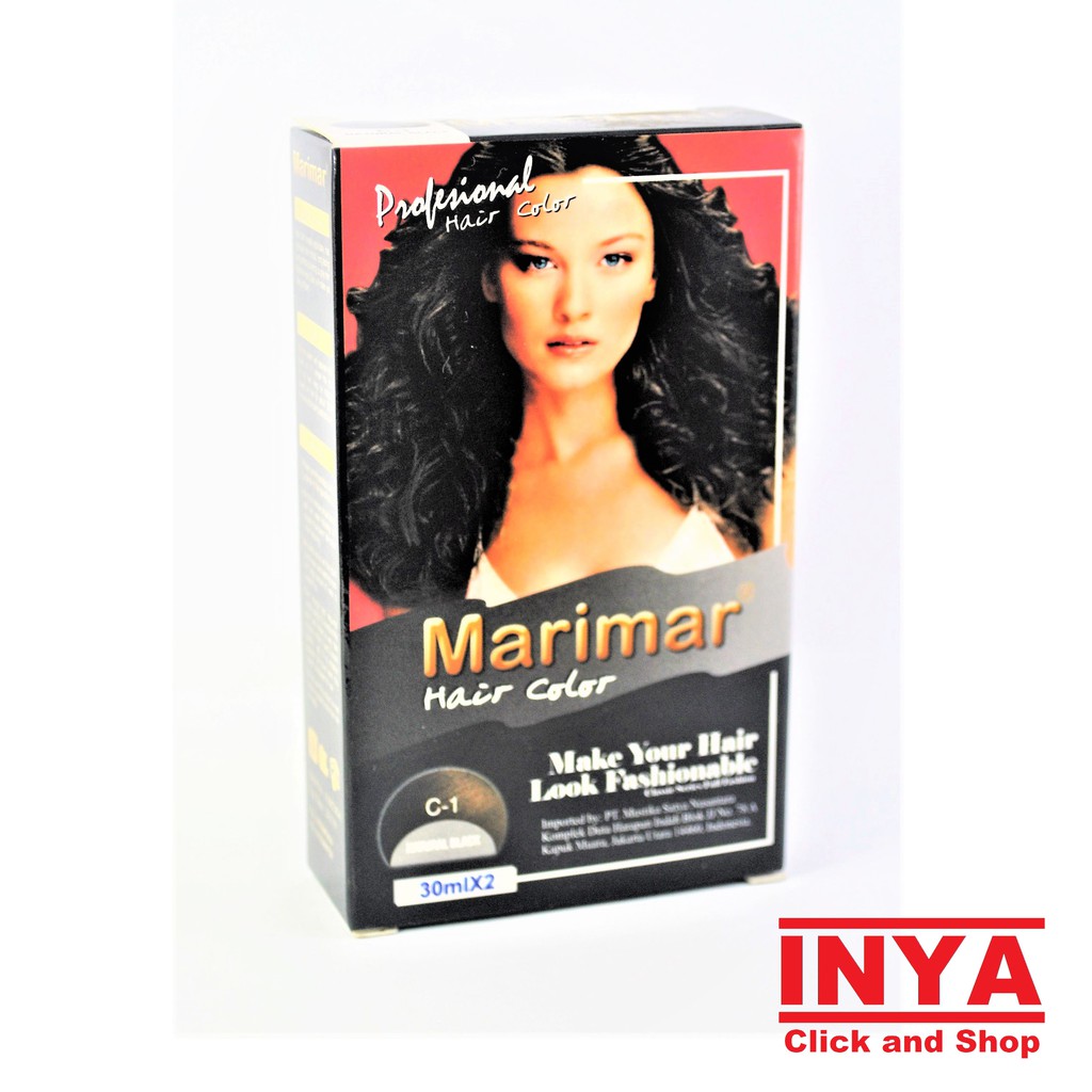 Pewarna Rambut MARIMAR C-1 NATURAL BLACK Semir Rambut 30mlx2