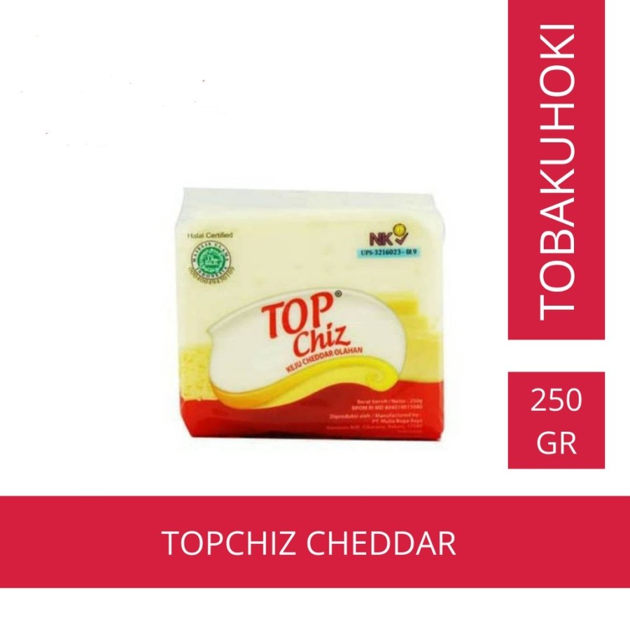 CHEDDAR CHEESE BLOCK TOPCHIZ 250GR KEJU CHEDAR  BLOK OLAHAN